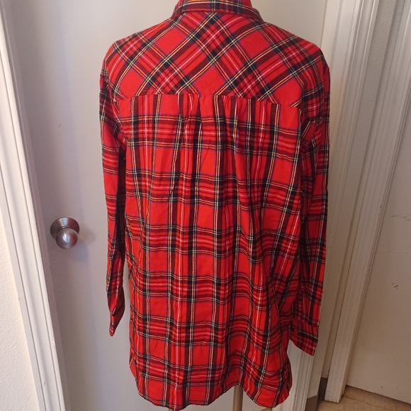 NWT Time and Tru holiday plaid button down flannel sz  XXL ONLY 1 LEFT - Picture 5 of 7